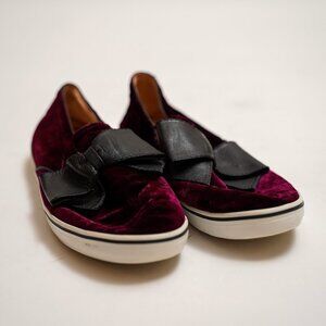 Kate Spade Delise Plum Velvet Sneakers